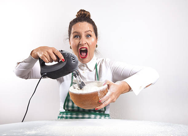 istock Funny housewife 187594254