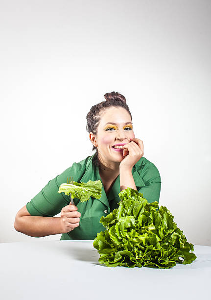 istock Retro Vegetarian woman 187594737