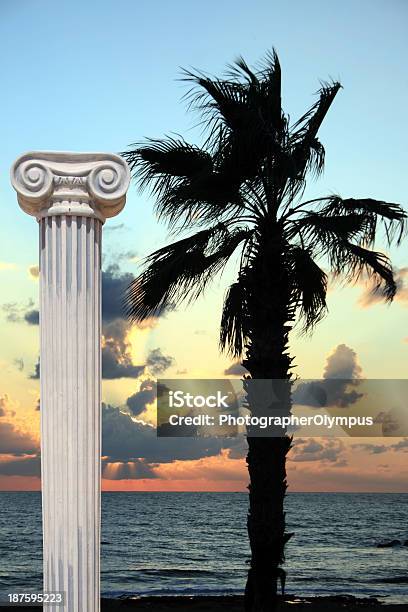 Sunset Column Stock Photo - Download Image Now - Architectural Column, Architecture, Classical Greek