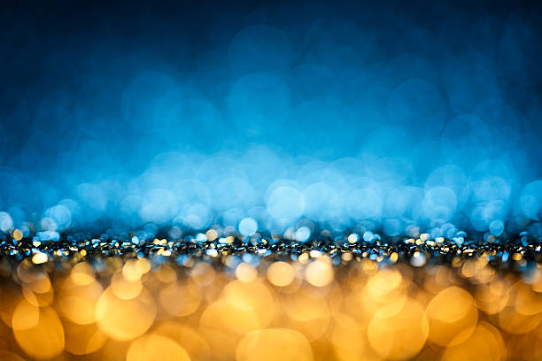 istock Shiny Lights Bokeh - Blue Christmas Backgrounds Defocused Abstract Celebration 187595499
