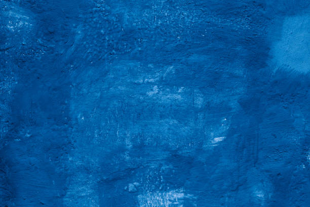 istock Grunge classic blue concrete background. Textured plaster wall. 1875959936