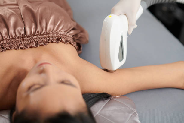 istock Woman Getting Armpit Hair Removed 1875960544