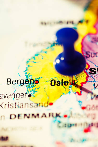 istock Oslo,capital of Norway, pinpointed on map 187596817