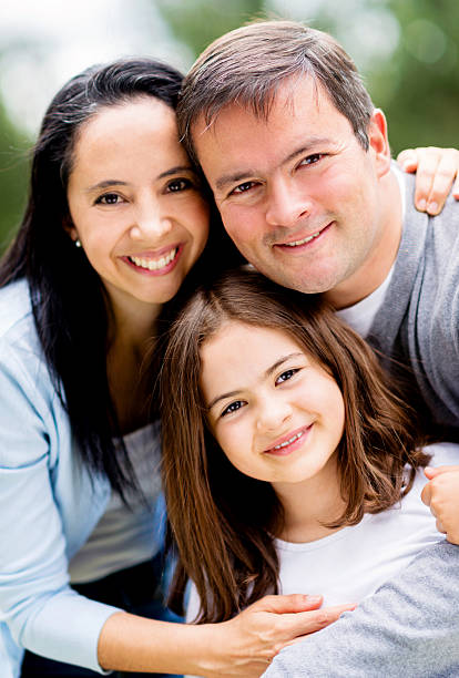 istock Happy girl with her parents 187598149