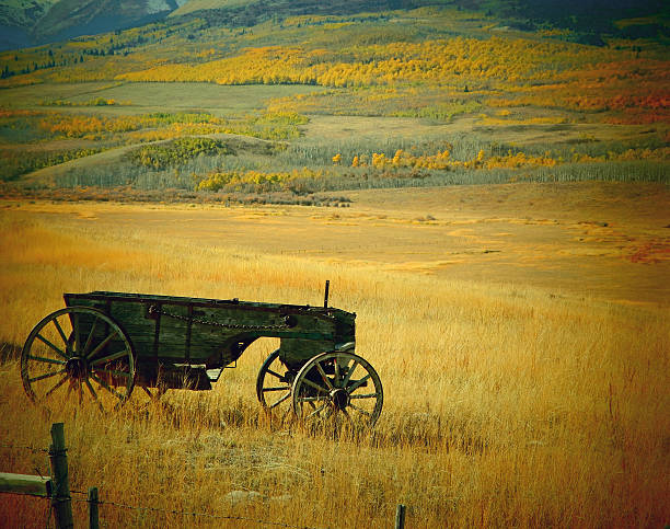 istock Prarie Landscape and Ranch Wagon 187598211