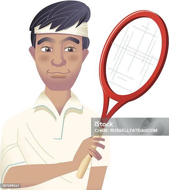 Tenis Player - Stockowe grafiki wektorowe i więcej obrazów Grafika wektorowa - Grafika wektorowa, Ilustracja, Koncentracja