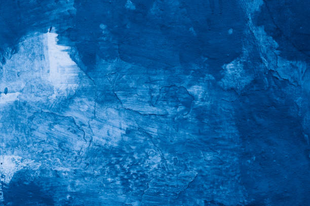 istock Grunge classic blue concrete background. Textured plaster wall. 1875995705