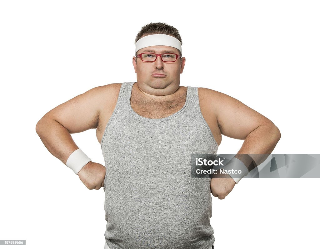 Divertente sport uomo - Foto stock royalty-free di Sovrappeso