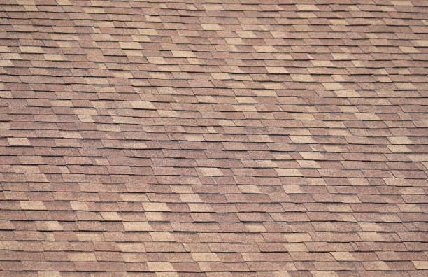 close up on roof shingle as background