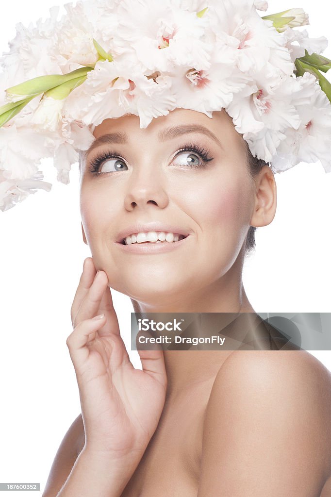 Linda Menina com flores - Royalty-free 20-24 Anos Foto de stock