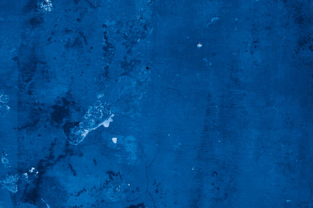 istock Grunge classic blue concrete background. Textured plaster wall. 1876011740