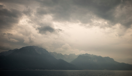 Storm clouds over Lake Geneva