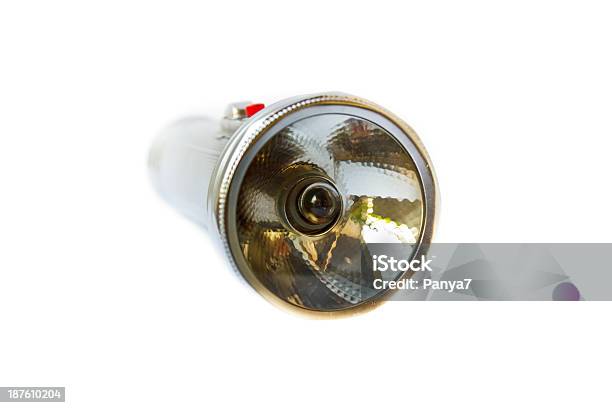 Silver Flashlight Stock Photo - Download Image Now - Bright, Cut Out, Electricity