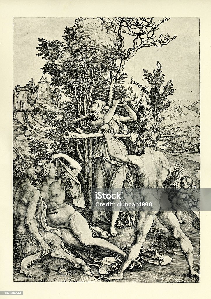 Hercules en el cruce - Ilustración de stock de Alberto Durero libre de derechos