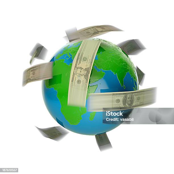 Flying Dollars Stock Photo - Download Image Now - Abstract, Activity, Bank Account
