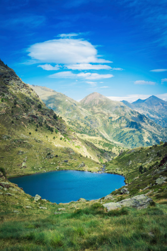 Landscape of Tristaina Lakes, Andorra
