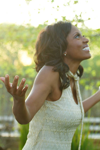 istock Woman with raised arms 187610995