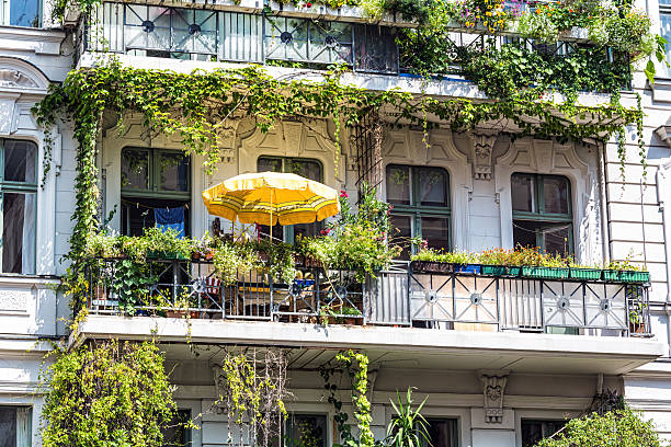 Beautiful balcony in Berlin Beautiful balcony in Berlin friedrichshain photos stock pictures, royalty-free photos & images