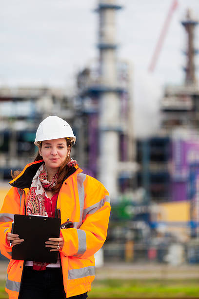 istock Young female industrial worker 187613080