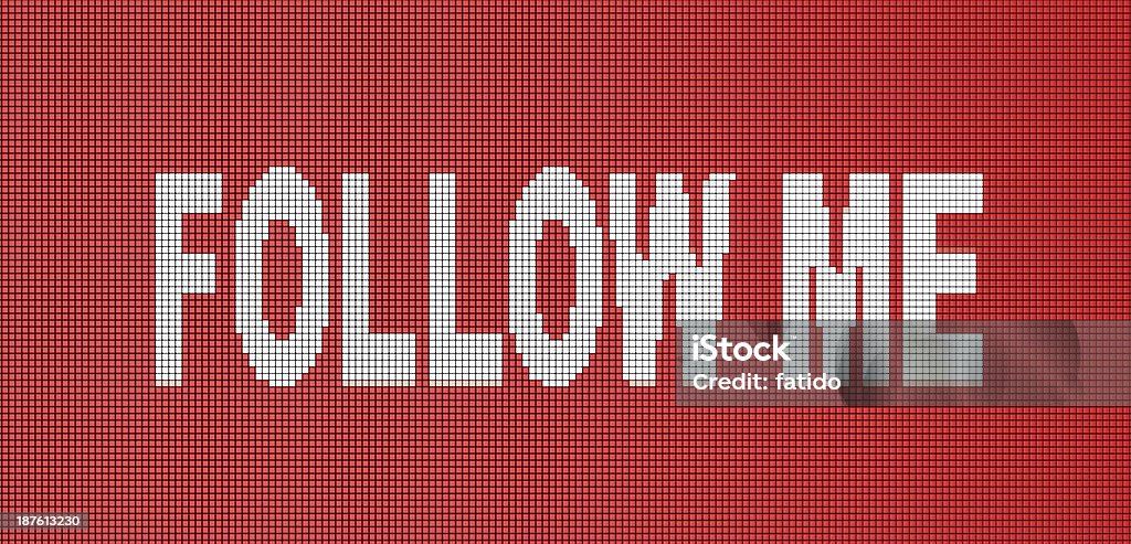 Follow Me Follow Me Text on Cubes Abstract stock illustration