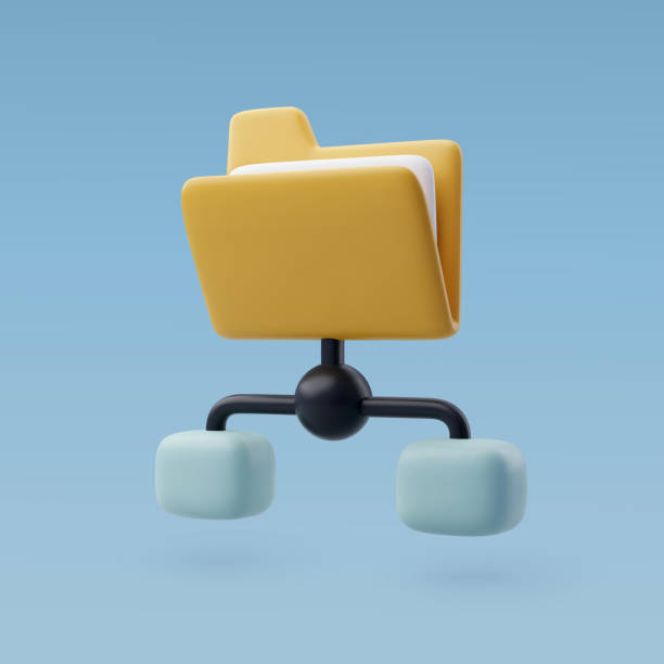 istock 3d Vector  Folder and files sharing, Business icons, Office and Business concept. 1876133345