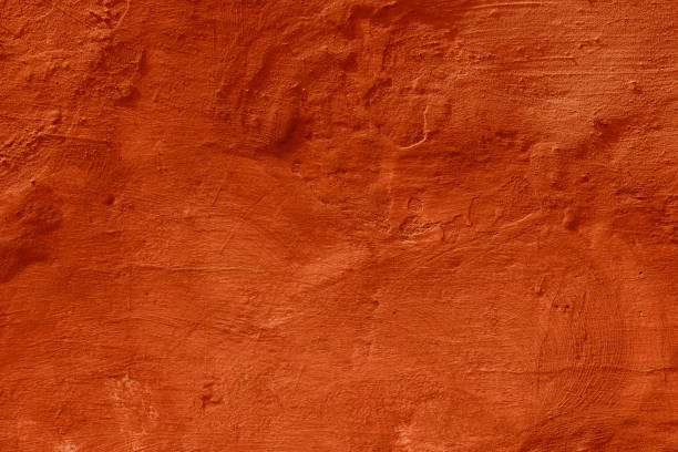 istock Grunge peach color concrete background. Textured plaster wall. 1876143483