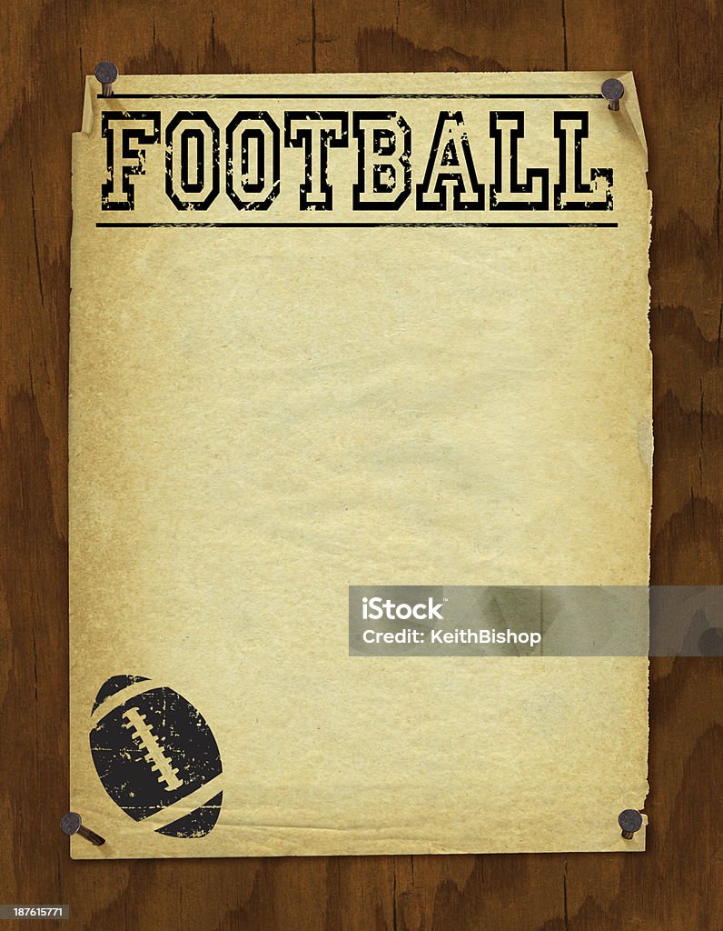 Футбольный ретро плакат фон - Стоковые иллюстрации Американский футбол роялти-фри