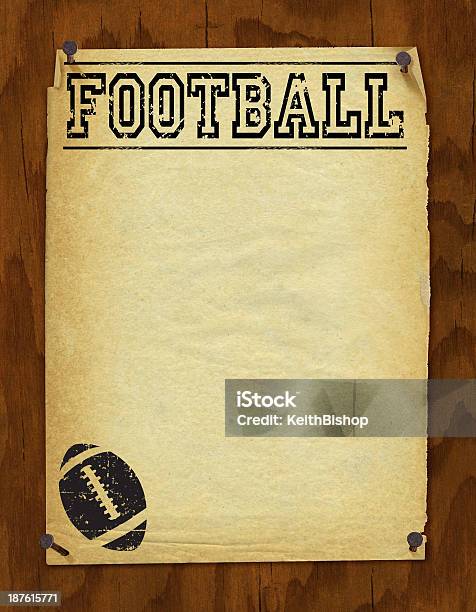 Футбольный Ретро Плакат Фон — стоковая векторная графика и другие изображения на тему Американский футбол - Американский футбол, Американский футбол - мяч, Антиквариат