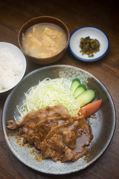 istock Japanese Cuisine Pork Shogayaki 187616807