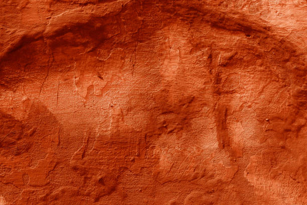 istock Grunge peach color concrete background. Textured plaster wall. 1876172967