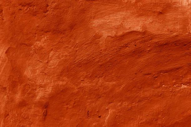 istock Grunge peach color concrete background. Textured plaster wall. 1876175518