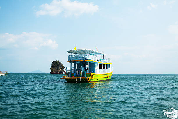 istock Tourboat in sea 187618301