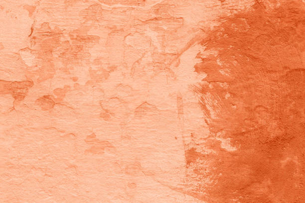 istock Grunge peach color concrete background. Textured plaster wall. 1876196004