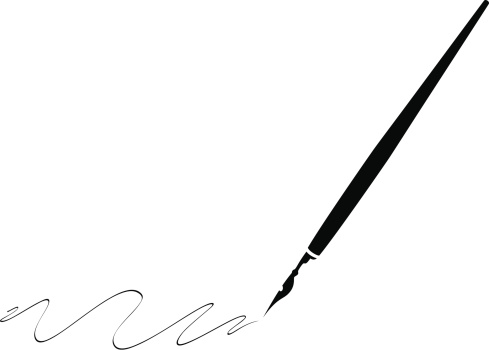 Black pen with black ink making swirls