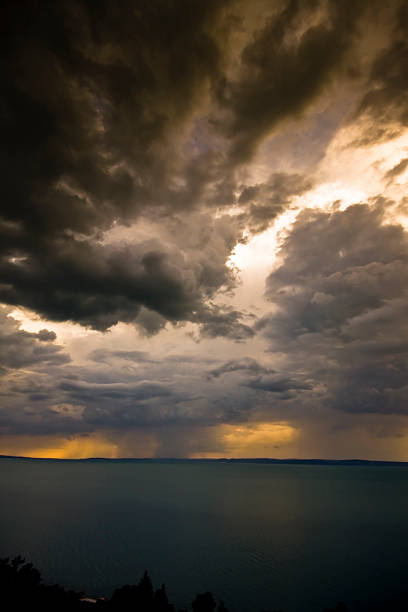 storm over the lake Balaton-Hungary