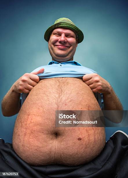 Very Fat Man Stock Photo - Download Image Now - Abdomen, Adult, Adults Only