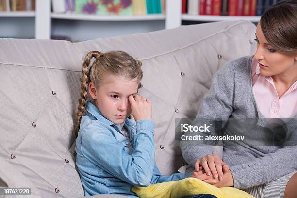 Child Psychologist With A Little Girl Stock Photo - Download Image Now - Negative Emotion, A Helping Hand, Adult