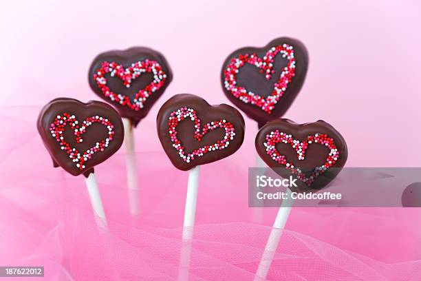 Heart Shaped Cakepops Stock Photo - Download Image Now - Brown, Cake, Cake Pop