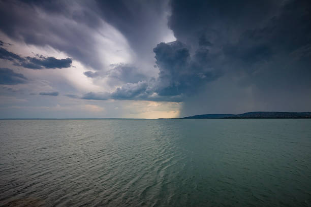 storm over the lake Balaton-Hungary