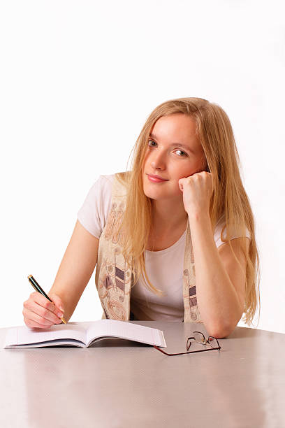 istock Pretty young student woman 187627182