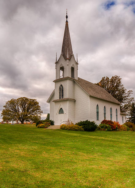 istock Old Country Church in Autumn 187628084