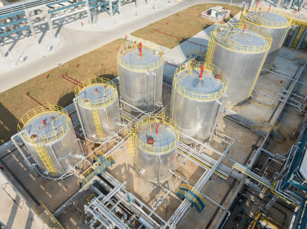istock Chemical plant raw material storage tank 1876285592