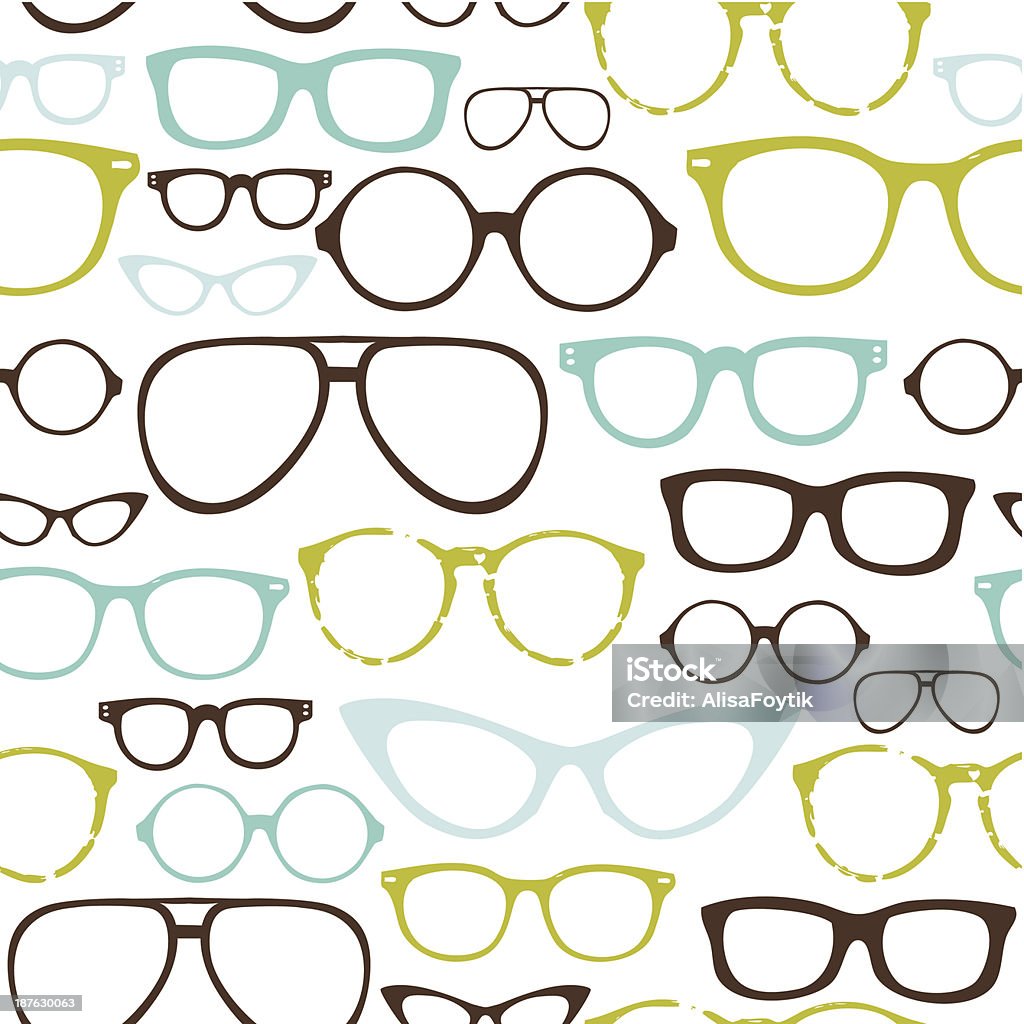 Retro Seamless spectacles Color Image stock vector