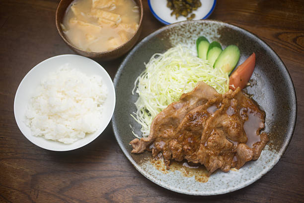istock Japanese Cuisine Pork Shogayaki 187635626