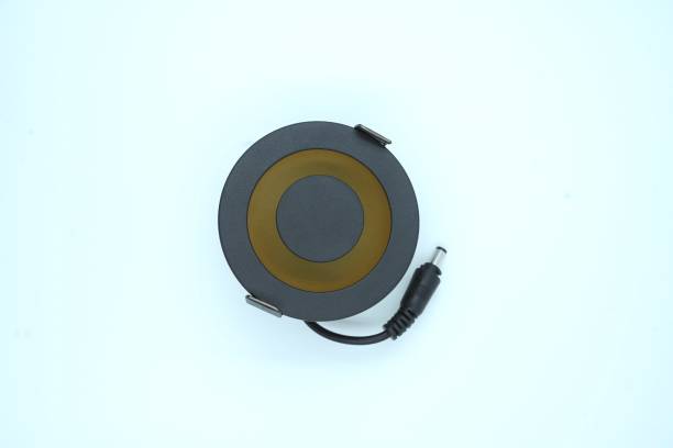 istock Elegantly designed Indoor recessed commercial lights isolated on a white background 1876375939