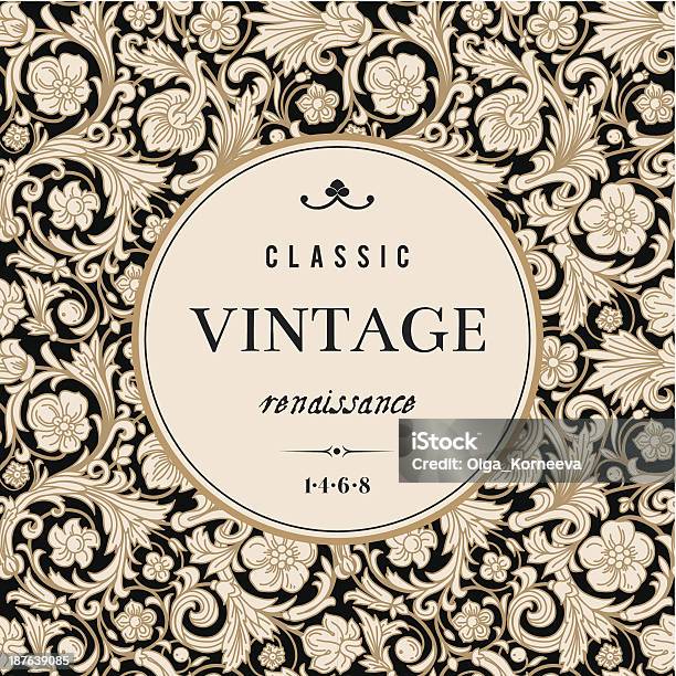 Vintage Classic Ornamental Seamless Vector Pattern Stock Illustration - Download Image Now - Beige, Brown, Curled Up