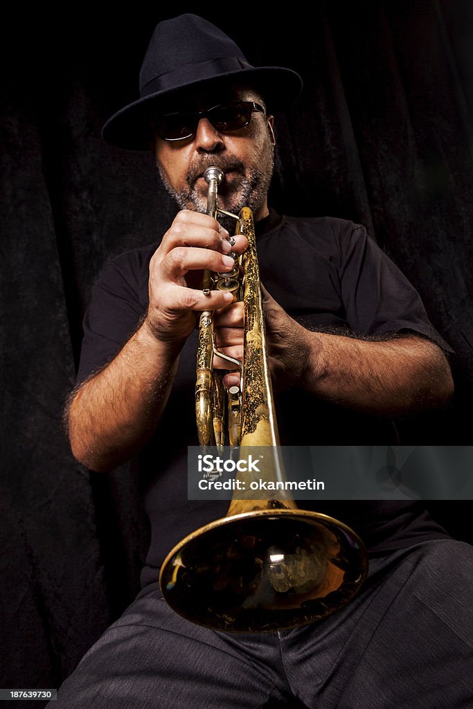 Trumpeter Mann - Lizenzfrei Alt Stock-Foto