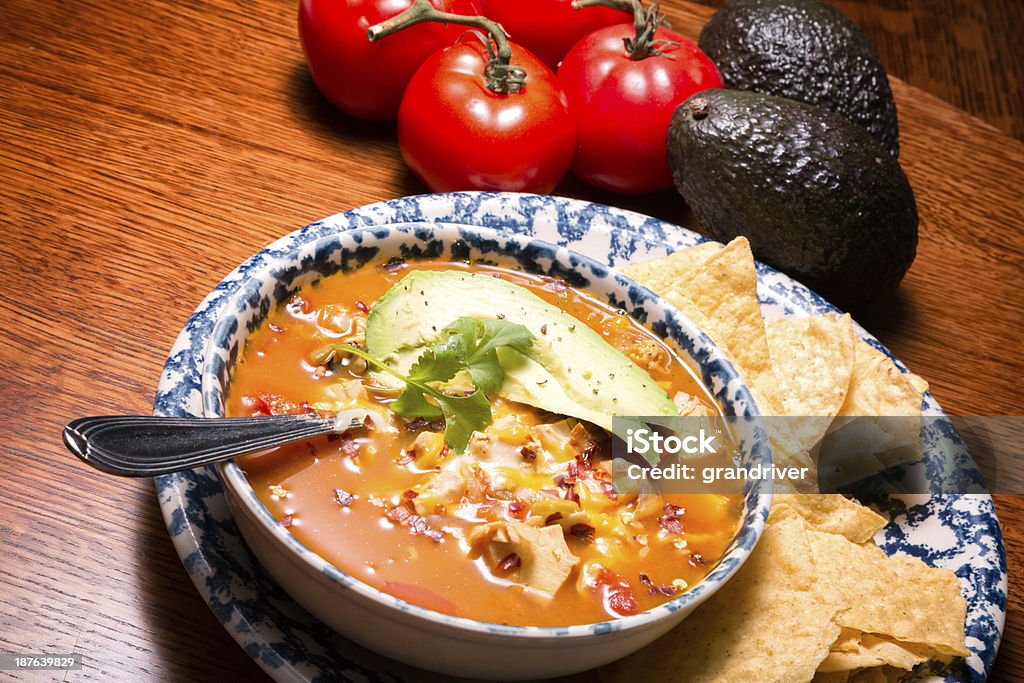 Poulet Soupe de tortillas - Photo de Aliment libre de droits