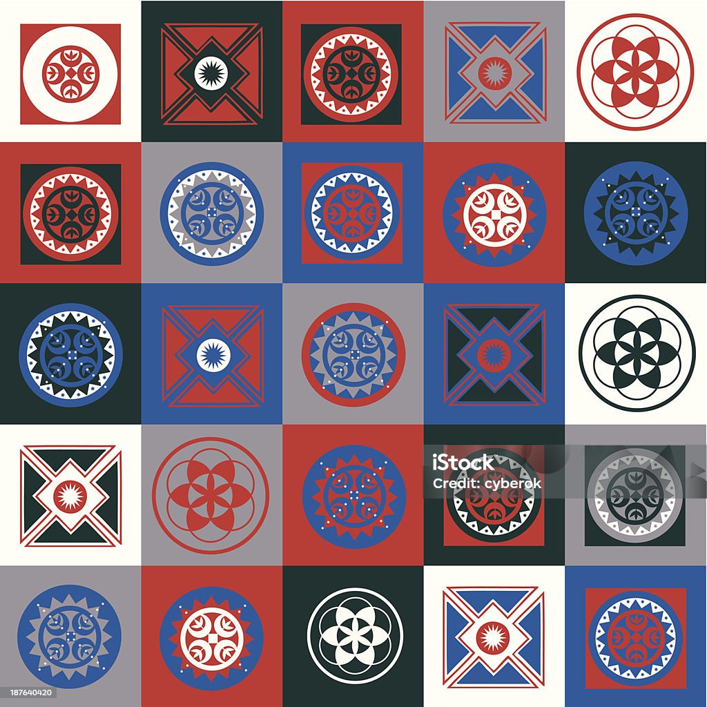 Pattern Symbolism Ornamental Pattern With Esoteric Symbols Stock Illustration - Download ...