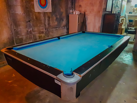view of antique billiard table